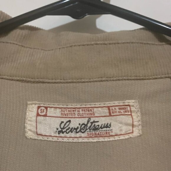 Levi Strauss Signature Womens Tan Corduroy Button Blazer Jacket Size XL - Picture 4 of 9